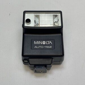 Vintage Minolta Auto 118X Shoe Mount Camera Flash Photography Untested As-is